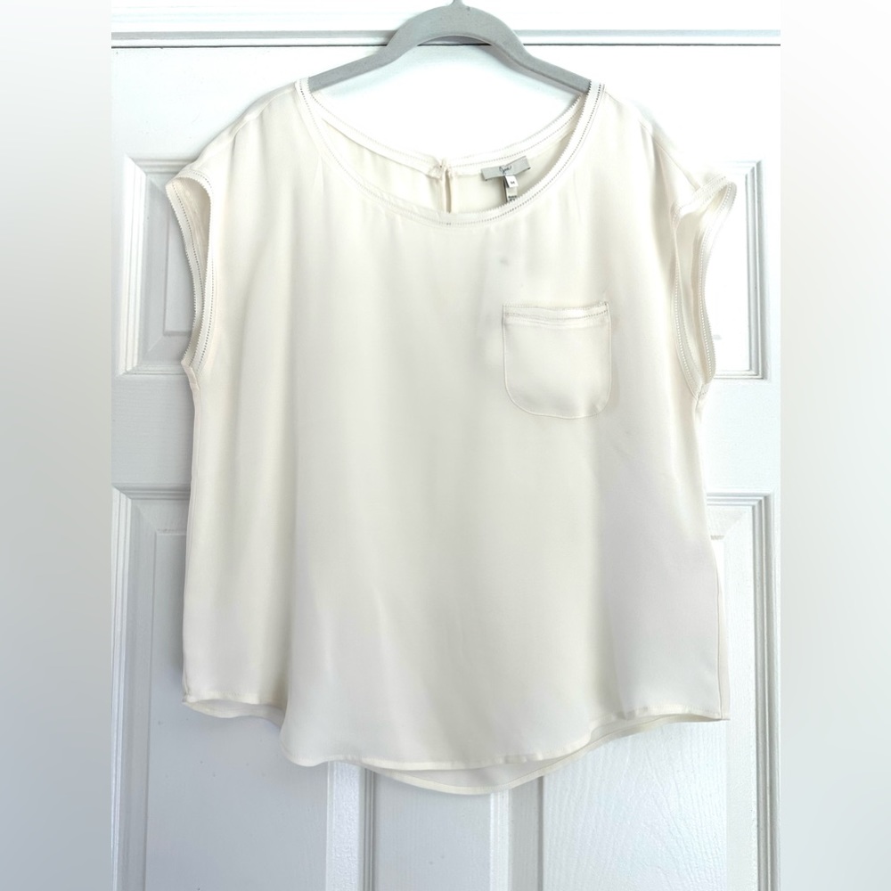 NWT Joie Hina Silk Blouse in Porcelain